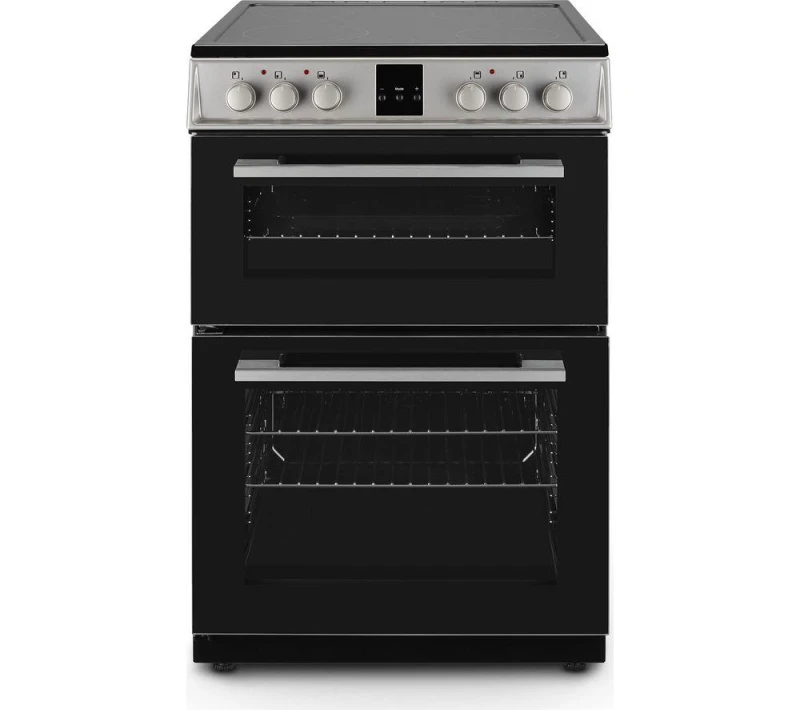 Image of Montpellier MDOC60FS 60cm Electric Ceramic Cooker - Black & Silver/Grey,Black 5060617983337