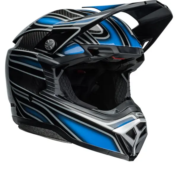 Image of Bell Moto-10 Spherical Webb Marmont Replica North Carolina Blue Offroad Helmet Size M