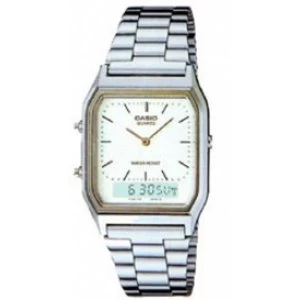 Image of Casio Mens Silver Classic Combi Watch