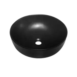 Image of Limoge Black Ceramic Rounded Countertop Basin