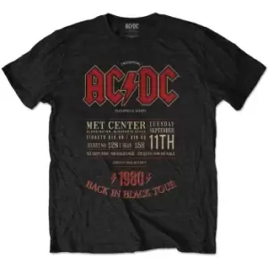 Image of AC/DC - Minnesota '80 Unisex Medium T-Shirt - Black