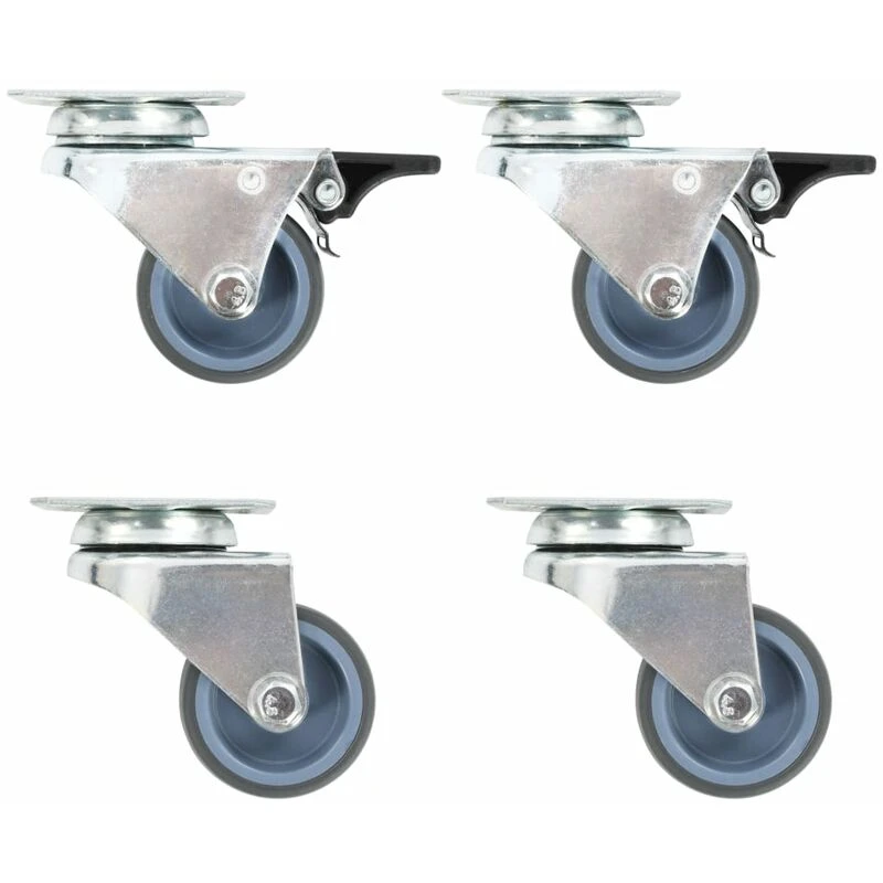 Image of VIDAXL Vidaxl - Twin-wheel Swivel Casters 4 pcs 50 mm zf5069150
