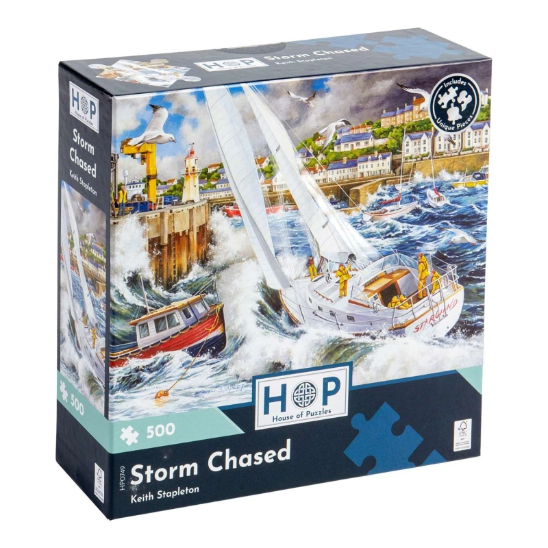 Image of The House Of Puzzles Storm Chased - 500 Piece Jigsaw Puzzle Multicolor Unisex