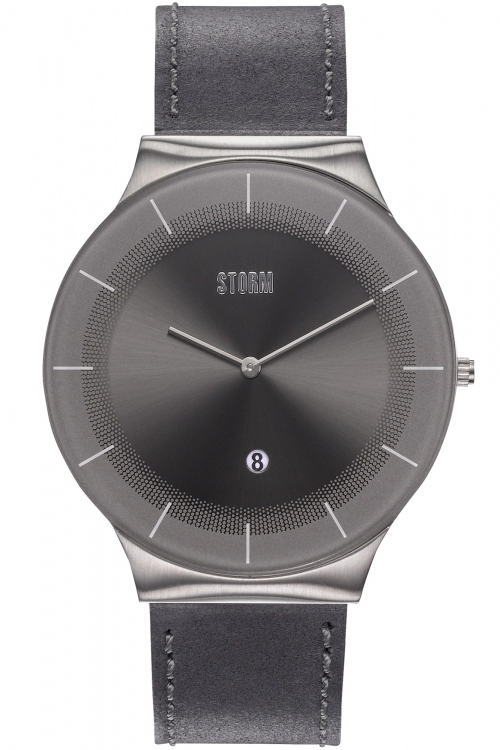 Image of Grey 'STORM XENU LEATHER GREY GREY' Fashion Watch - 47476/GY/GY