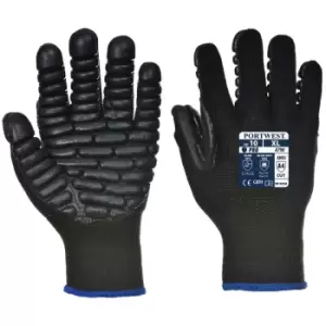 Image of A790BKRL - sz l Anti Vibration Glove - Black - Black - Portwest