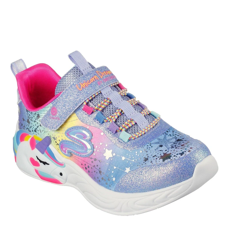 Image of Skechers Lighted Unicorn Gore & Strap W Air Runners Girls - Blue Blue C13.5