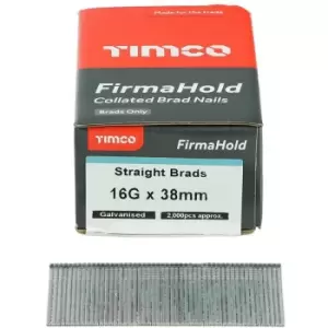 Image of FirmaHold Straight 16g x 45mm Galv Brad Nail No Gas Qty 2000 - Timco