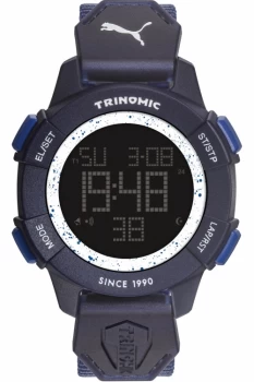 Image of Mens Puma PU91127 TRINOMIC - blue white Alarm Chronograph Watch PU911271004