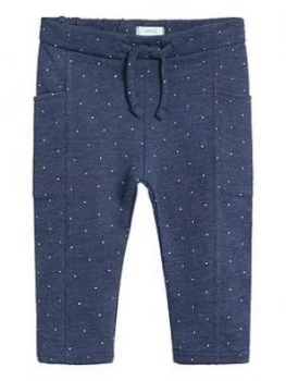 Image of Mango Baby Girls Spot Print Jersey Pull On Trousers