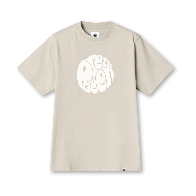 Image of Pretty Green Mens Gillespie Logo Regular Fit T-Shirt Smoke Grey male Small