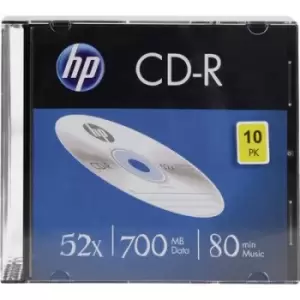 Image of HP CRE00085 Blank CD-R 700 MB 10 pc(s) Slim case