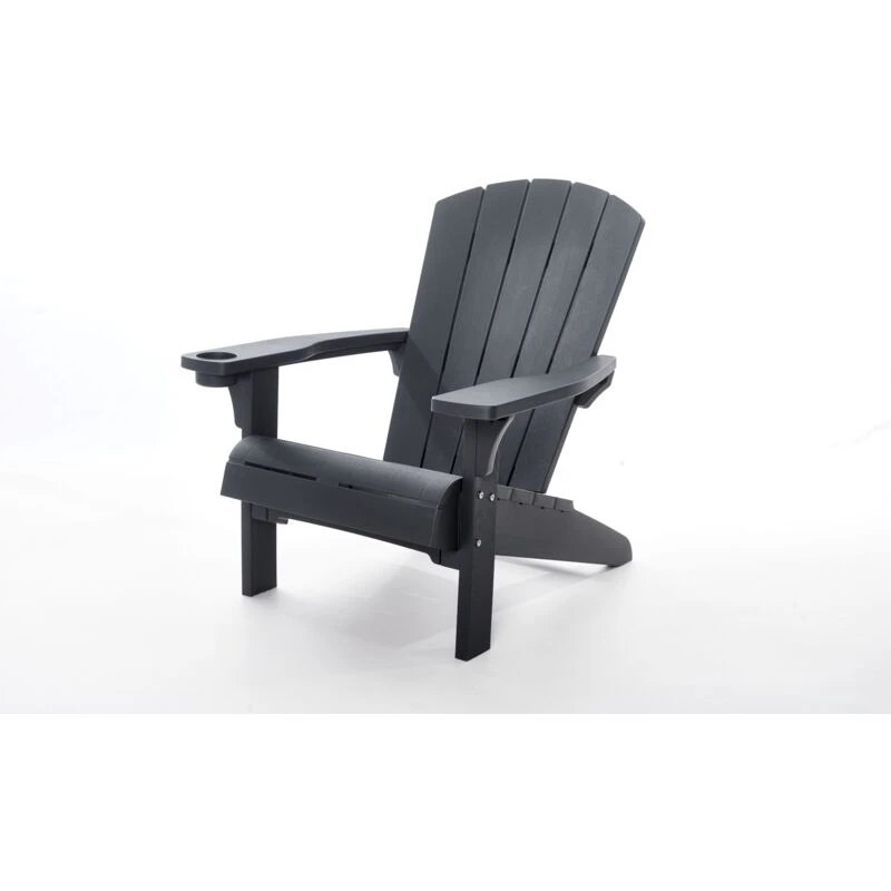 Image of Keter Keter Plastic Adirondack Garden Chair - Graphite