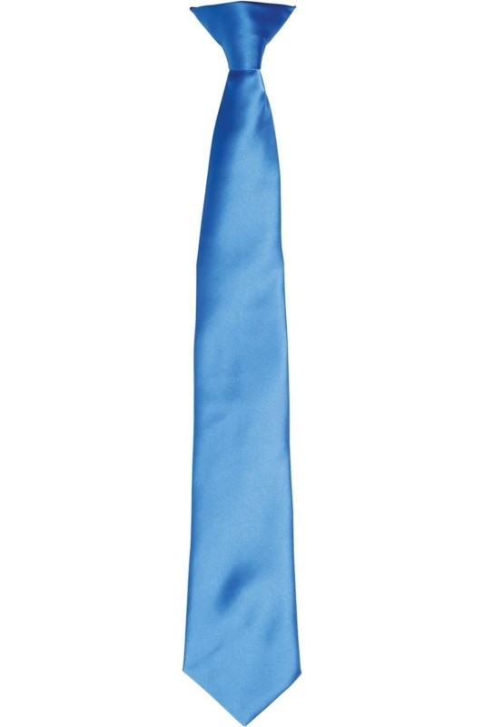 Image of Premier Premier Satin Tie in Blue Blue One Size Unisex 5063470360574