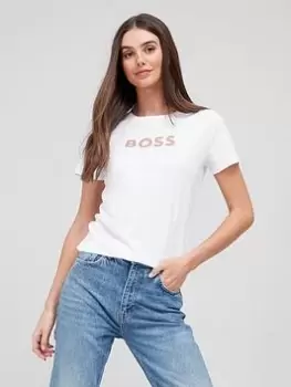 Image of BOSS Cotton Logo T-Shirt - White Size XS Women