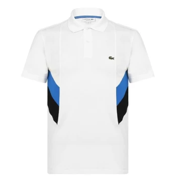 Image of Lacoste Panel Polo Shirt - White WZA