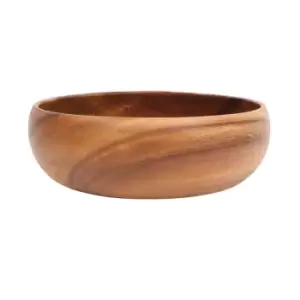 Image of Interiors By Ph Large Round Salad Bowl, Acacia Wood