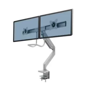 Image of Fellowes 9909201 Eppa Dual Crossbar Monitor Arm - Silver