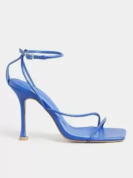 Image of Long Tall Sally Asymmetric High Heel - Blue Size 8, Women
