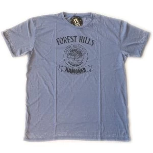 Image of Ramones - Forest Hills Vintage Unisex Medium T-Shirt - Blue
