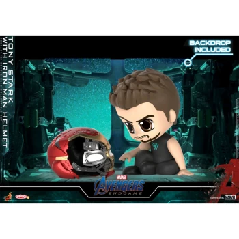 Image of Hot Toys Cosbaby Marvel Avengers Endgame (Size S) - Tony Stark (with Iron Man helmet Version)