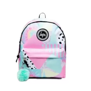 Image of Hype Pastel Collage Backpack (One Size) (Pink/Mint)