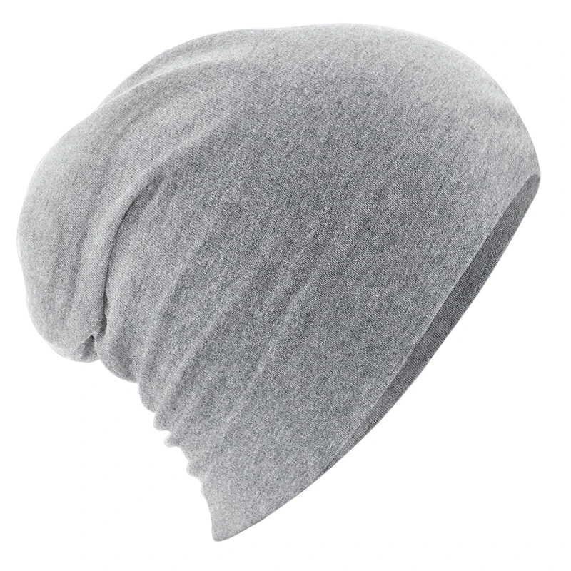 Image of Beechfield Beechfield Men Hemsedal Cotton Slouch Beanie in Grey Grey One Size Male 5063417938996