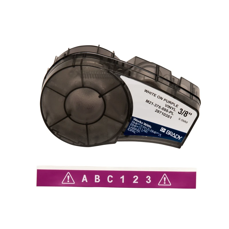 Image of Brady M21-375-595-PL printer label Purple. White Self-adhesive printer
