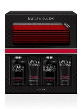 Image of Baylis & Harding Signature Mens Black Pepper and Ginseng Scarf Gift Set