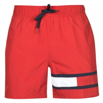Image of Tommy Bodywear Flag Swim Shorts - Tango Red