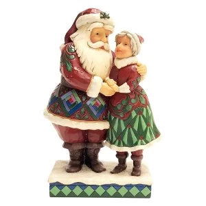 Image of Cutest Christmas Couple - Santa and Mrs Claus Figurine