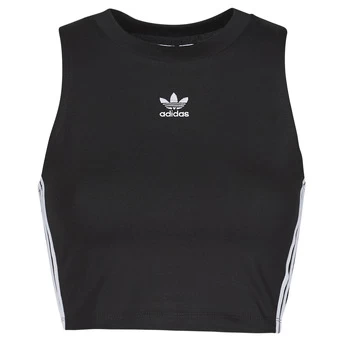 Image of adidas CROP TANK womens Vest top in Black - Sizes UK 6,UK 8,UK 10,UK 12,UK 14,UK 16