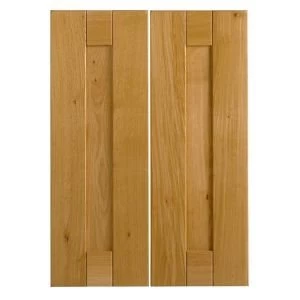 Image of Cooke Lewis Chesterton Solid Oak Corner wall door Pack of 2