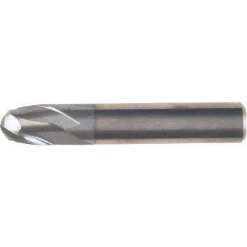 Image of 12.00MM Carbide 2 Flute Plain Shank Short Series Ball Nosed Slot Drills - Uncoated