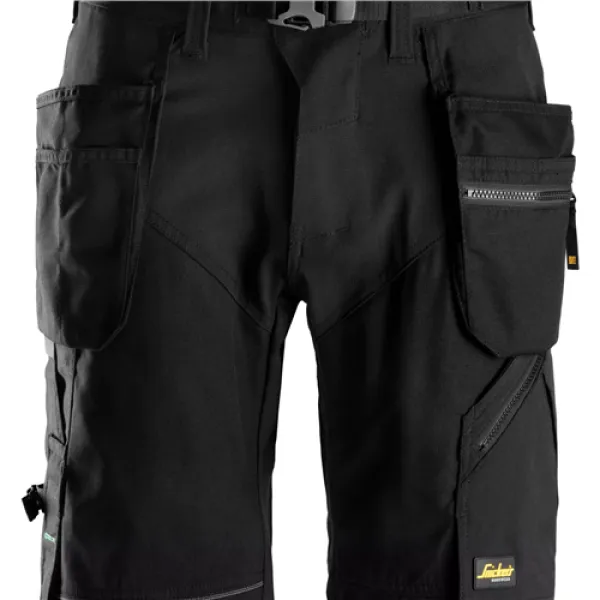 Image of Snickers FlexiWork Work Shorts+ Holster Pockets - Black - 48
