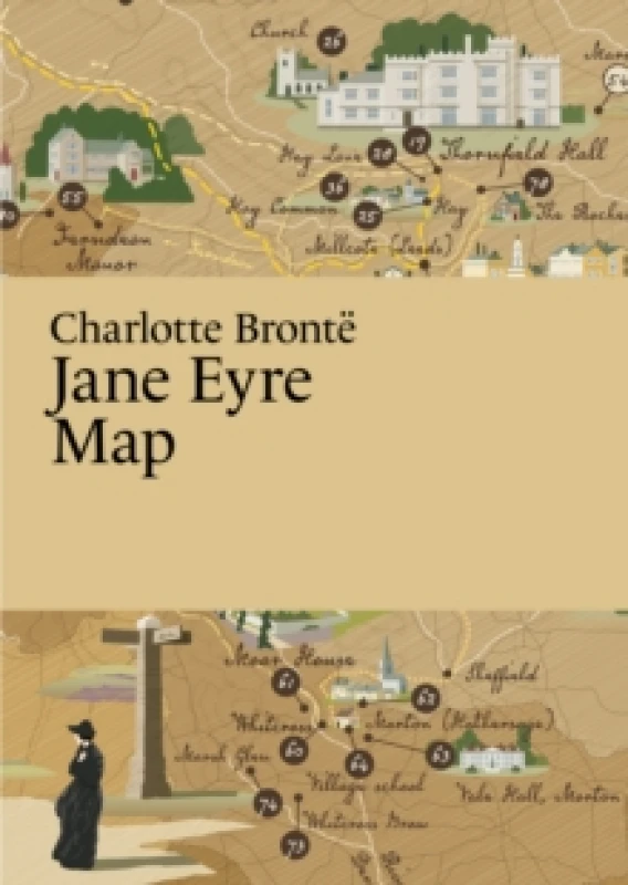 Image of Charlotte Bronte, Jane Eyre Map Fold-out book or chart