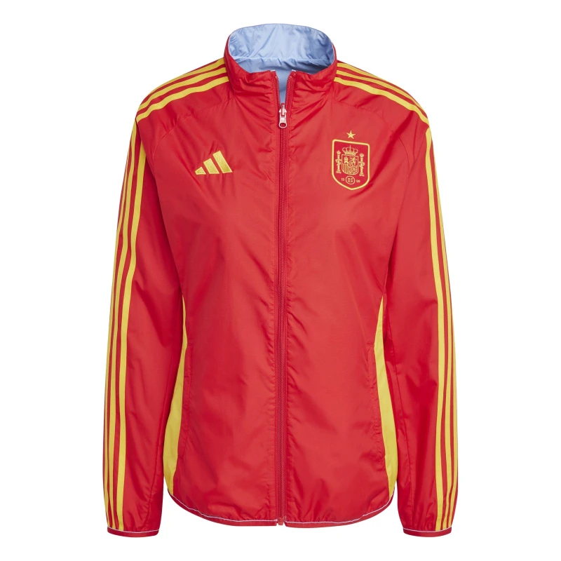 Image of adidas Spain Rain Jacket 2024 Womens Better Scarlet female 8 (XS)