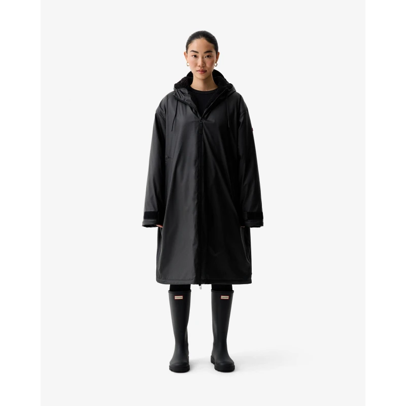 Image of Hunter Womens Cocoon Rbe Rain Anorak Black female 12 (M)