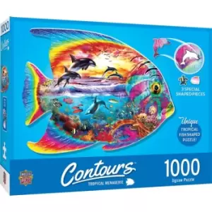 Image of Masterpieces Puzzle Contours Shaped Tropical Fish Shape Puzzle 1000 piece jigsaw puzzle