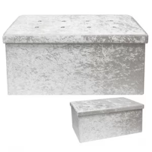 Image of Large White Velvet Folding Box