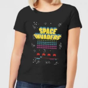 Image of Space Invaders Game Screen Womens T-Shirt - Black