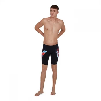 Image of Speedo V Cut Jammers Mens - Black/Multi