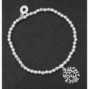 Image of Back To Nature Silver Plated Ornate Leaves Bracelet