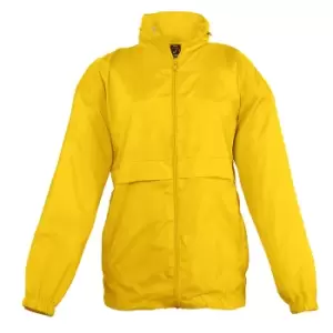 Image of SOLS Kids Unisex Surf Windbreaker Jacket (Water Resistant And Windproof) (9-11) (Gold)
