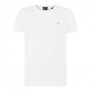 Image of Gant Crew Logo T Shirt - White 110
