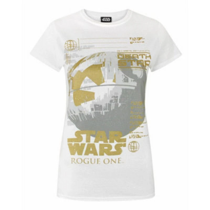 Image of (Large) Star Wars Short Sleeved T-Shirt (Womens White)