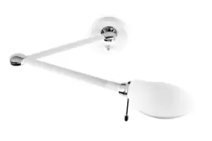 Image of Grok 1 Light Indoor Wall Light White with Glass Shade, G9