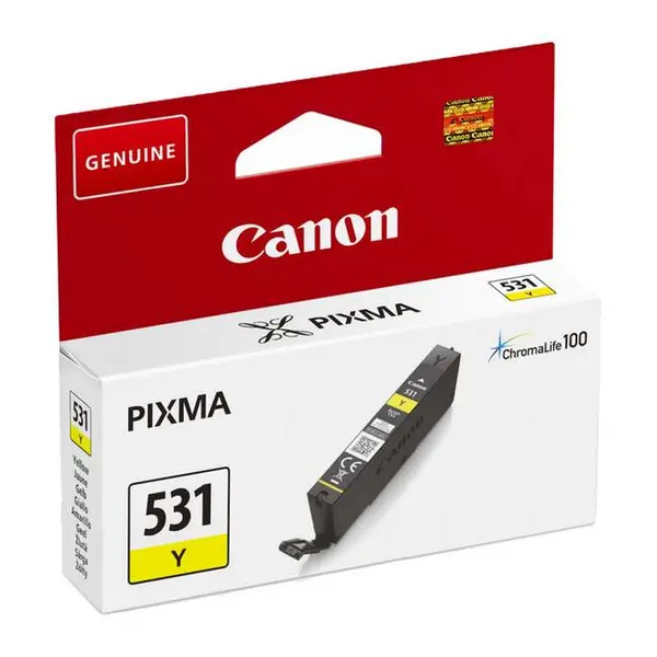 Image of Canon CLI-531Y Yellow Ink Cartridge - 6121C001 (Original)