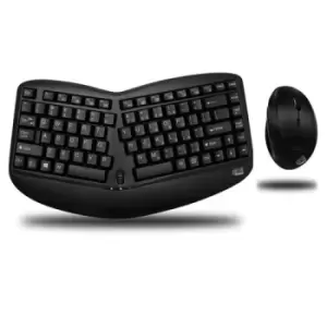 Image of Adesso Tru-Form Media 1150 - Wireless Ergo Mini Keyboard & Mouse