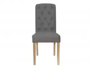 Image of Kenmore Tain Dark Grey Fabric Dining Chair