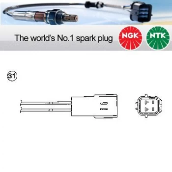 Image of 1x NGK NTK Oxygen O2 Lambda Sensor OZA629-W2 OZA629W2 (0017)